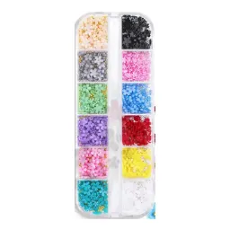 Decoração Floral para Unhas caixa com 12 cores