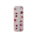 Decorações Flores Secas Vermelhas para unhas Kit com 12 cores